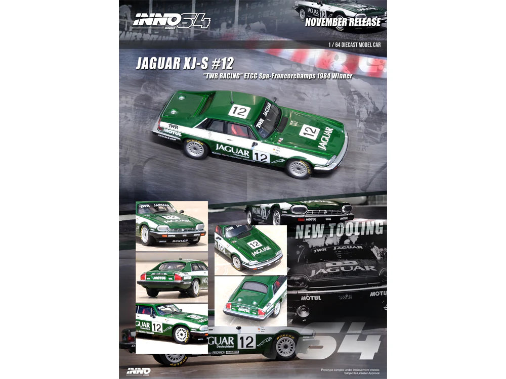 INNO64 1:64 JAGUAR XJ-S #12 "TWR RACING" ETCC Spa-Francorchamps 1984 Winner