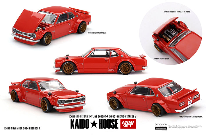 (Preorder) Kaido House x Mini GT 1:64 Nissan Skyline 2000GT-R (KPGC10) Kaido Street V1