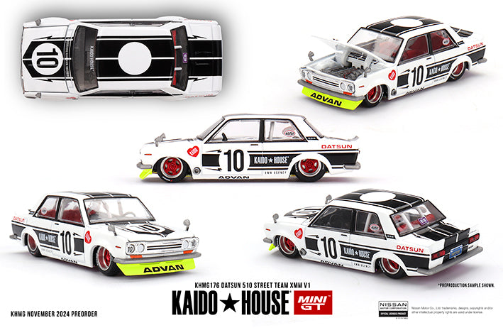Kaido House x Mini GT 1:64 Datsun 510 Street Team XMM V1