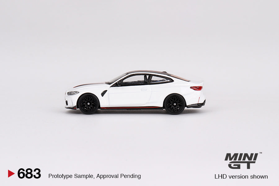 (Preorder) Mini GT BMW M4 CSL Alpine White (NOT USA BLISTER PACK)