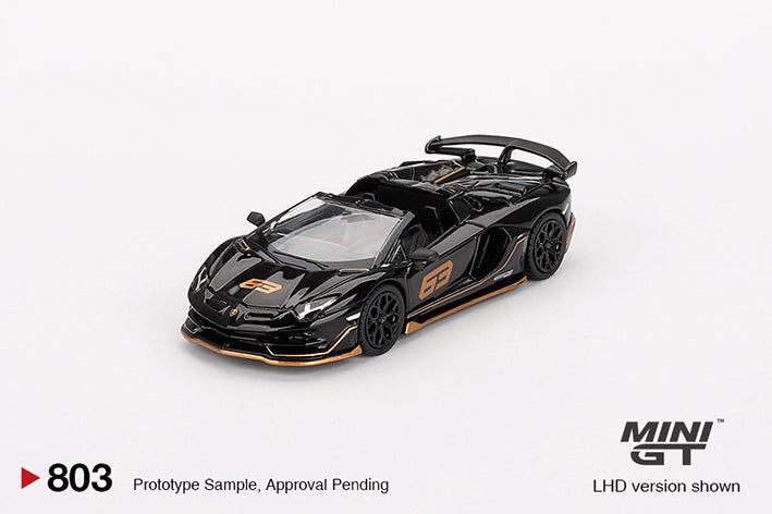 Mini GT 1:64 Lamborghini Aventador SVJ 63 Roadster Nero Aldebaran (803)
