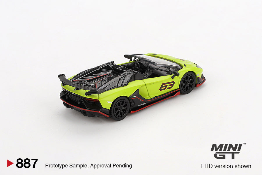 (Preorder) Mini GT 1:64 Lamborghini Aventador SVJ 63 Roadster Verde Shock