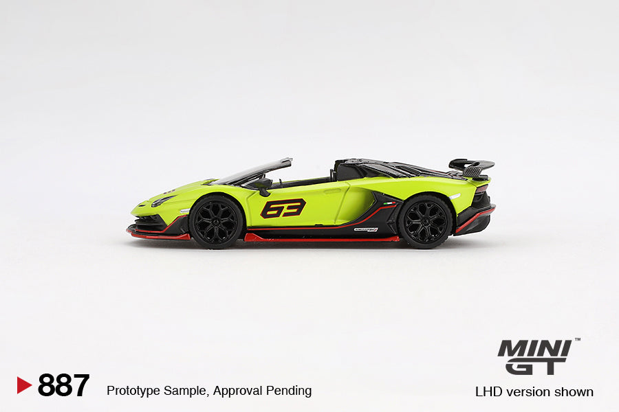 (Preorder) Mini GT 1:64 Lamborghini Aventador SVJ 63 Roadster Verde Shock