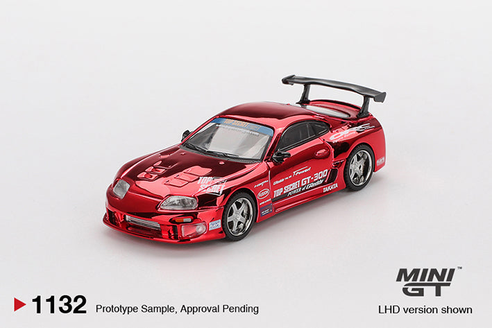 (Preorder) Mini GT 1:64 Toyota Supra (A80) Top Secret GT-300 Top Secret Red Chrome - MGT01132