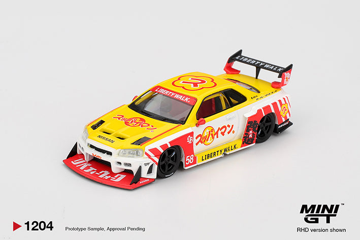 (Preorder) Mini GT 1:64 Nissan LB-ER34 Super Silhouette SKYLINE Suppaiman Okinawa - MGT01204