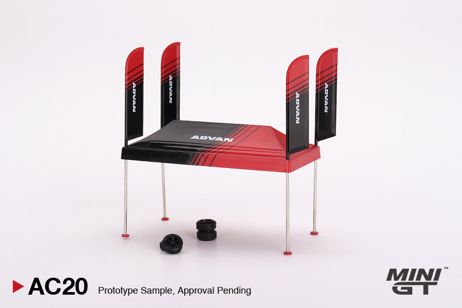 Mini GT Paddock Service Tent Set - ADVAN