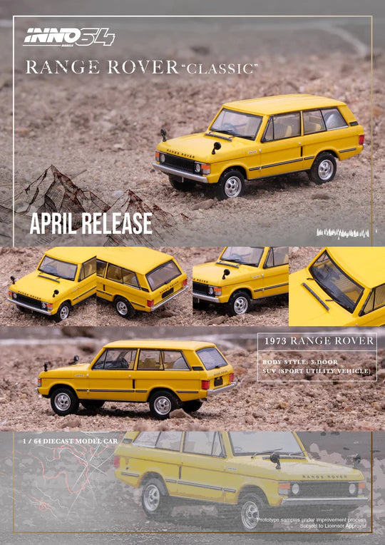1:64 INNO64 Range Rover "Classic" Sandglow Yellow
