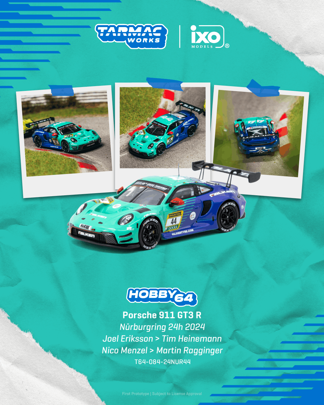 超希少 マクファーレン バリアント ニューヨーク ジェッツ ペニントン Preorder) Tarmac 1:64 Porsche 911 GT3 R Nürburgring 24h 2024