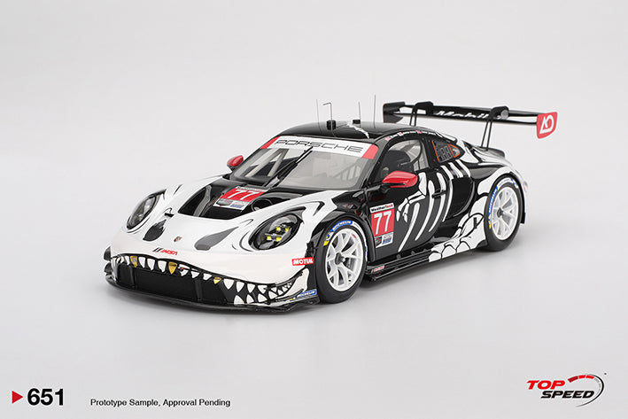 (Preorder) Top Speed 1:18 Porsche 911 GT3 R #77 AO Racing 2025 IMSA Petit Le Mans