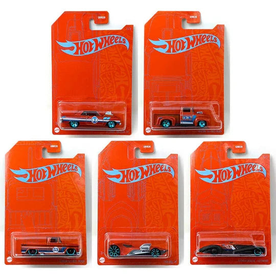Hot Wheels 53rd Anniversary 2021 Orange and Blue Series Mix 2 (5 Car Set)