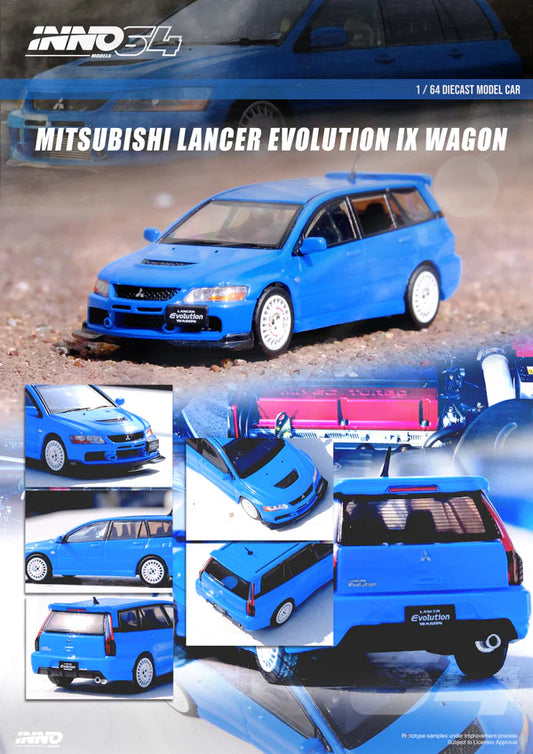 (Preorder) INNO64 1:64 Mitsubishi Lancer Evo IX Wagon Blue