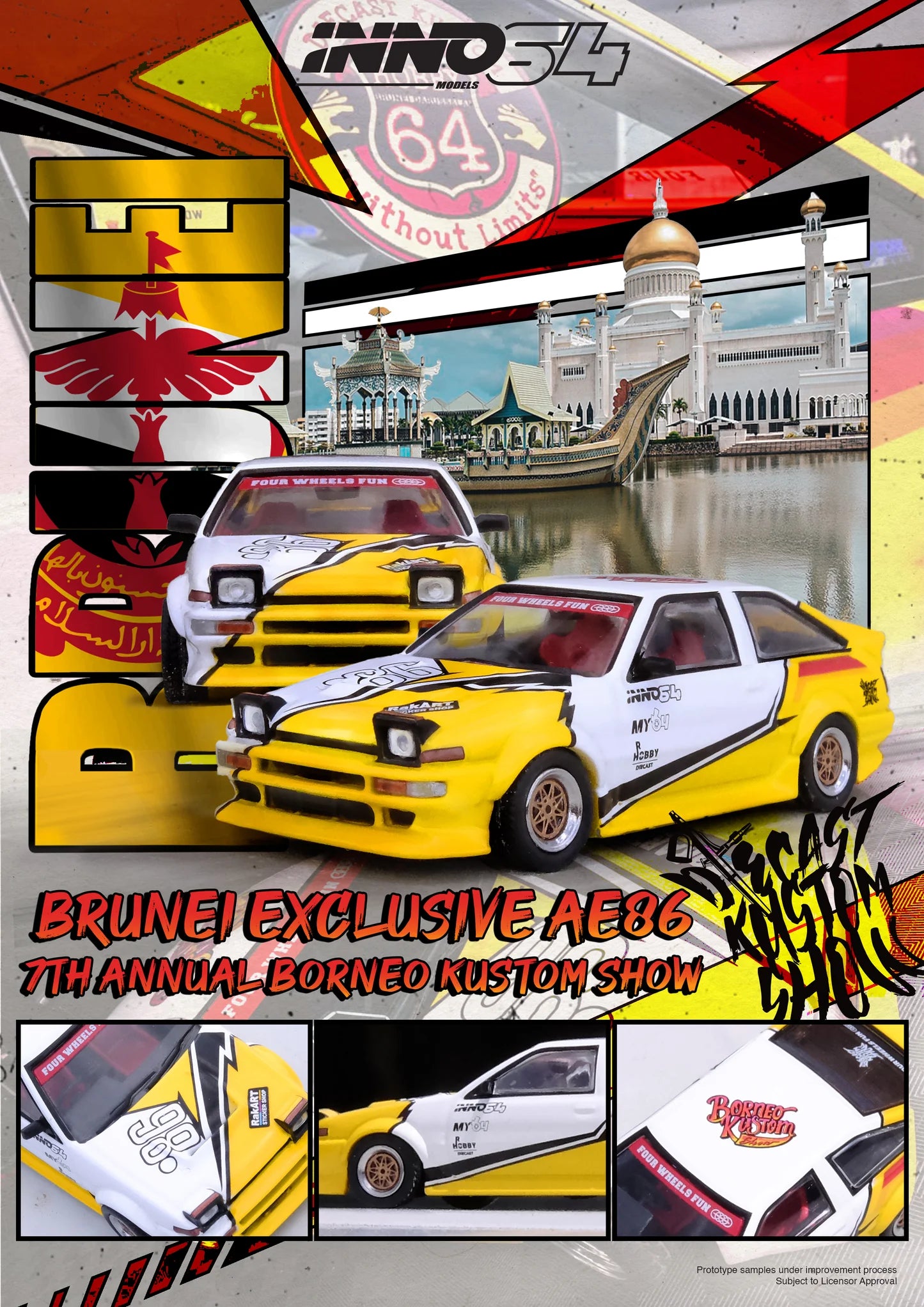 INNO64 Toyota Sprinter Trueno (AE86) Brunei Diecast Kustom Show 2024