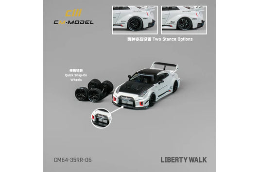 (Preorder) CM Model Nissan 35GT-RR LB Silhouette Works White and Black Carbon