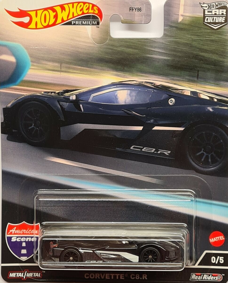 Hot Wheels Premium American Scene Corvette C8.R ' Black Chase'