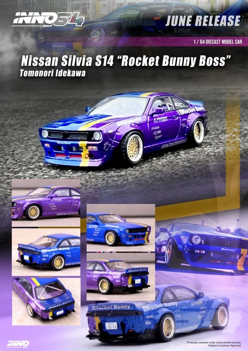INNO64 1:64 Nissan Silvia S14 “Rocket Bunny Boss”