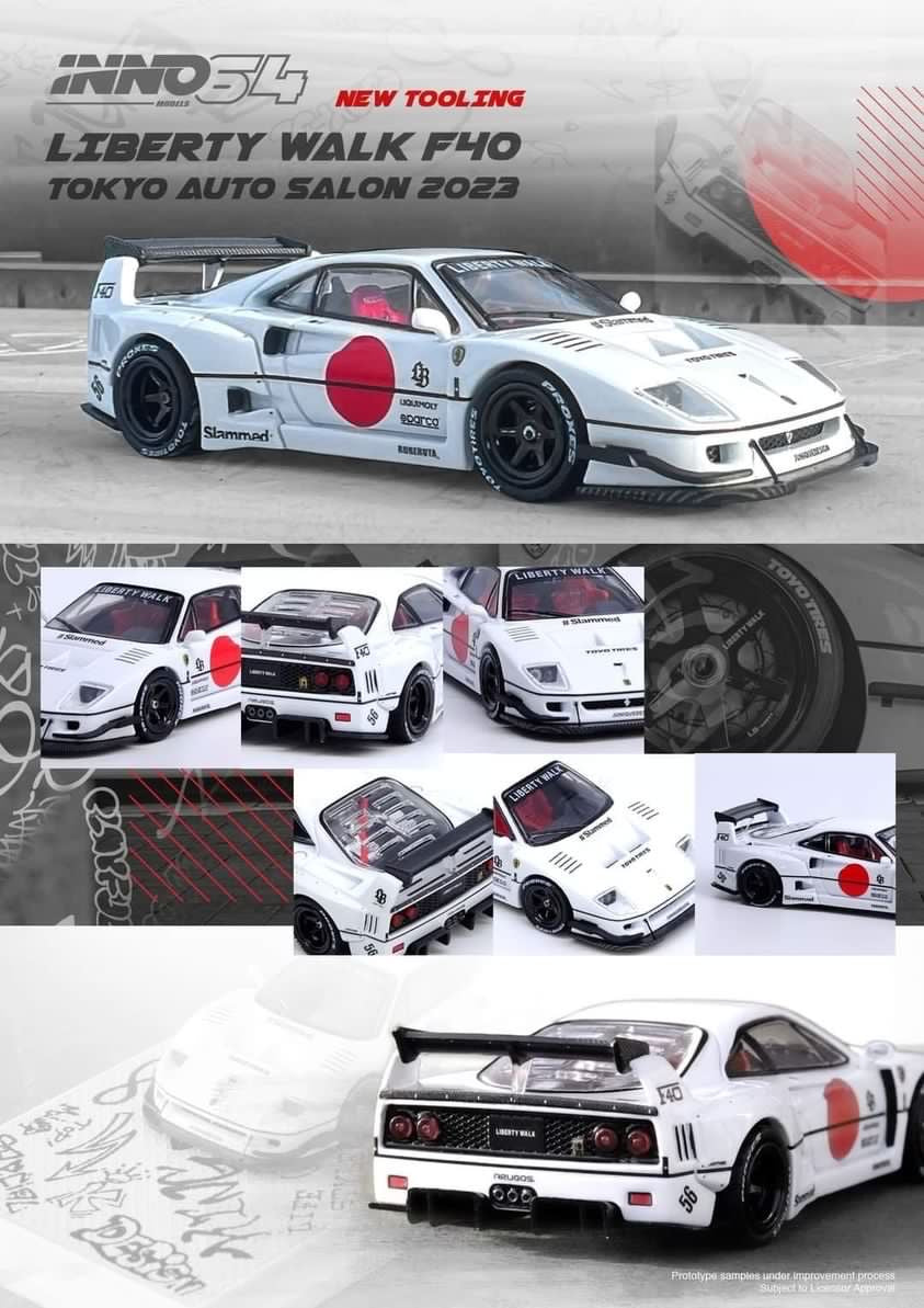 (Preorder) INNO64 1:64 Liberty Walk F40 Tokyo Auto Salon 2023