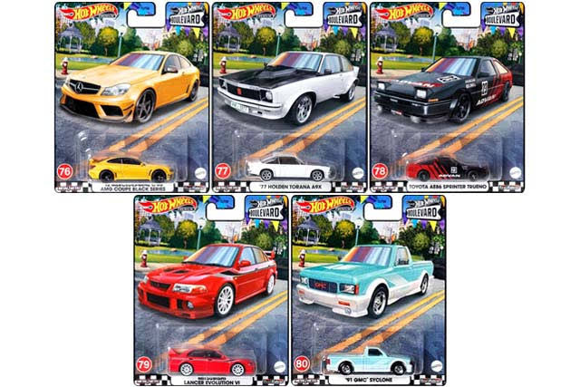 Hot Wheels Boulevard 2023 Mix R Set of 5