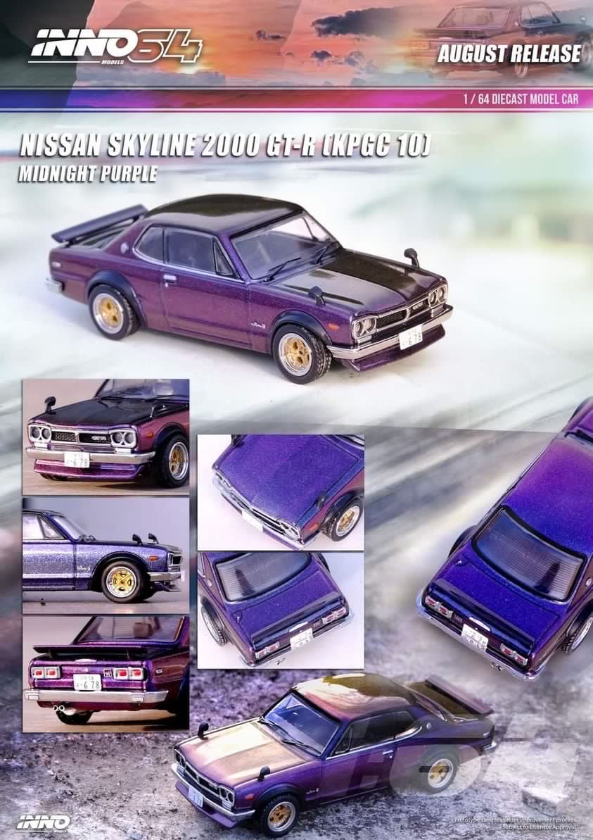 (Preorder) INNO64 1:64 Nissan Skyline 2000 GT-R (KPGC 10)