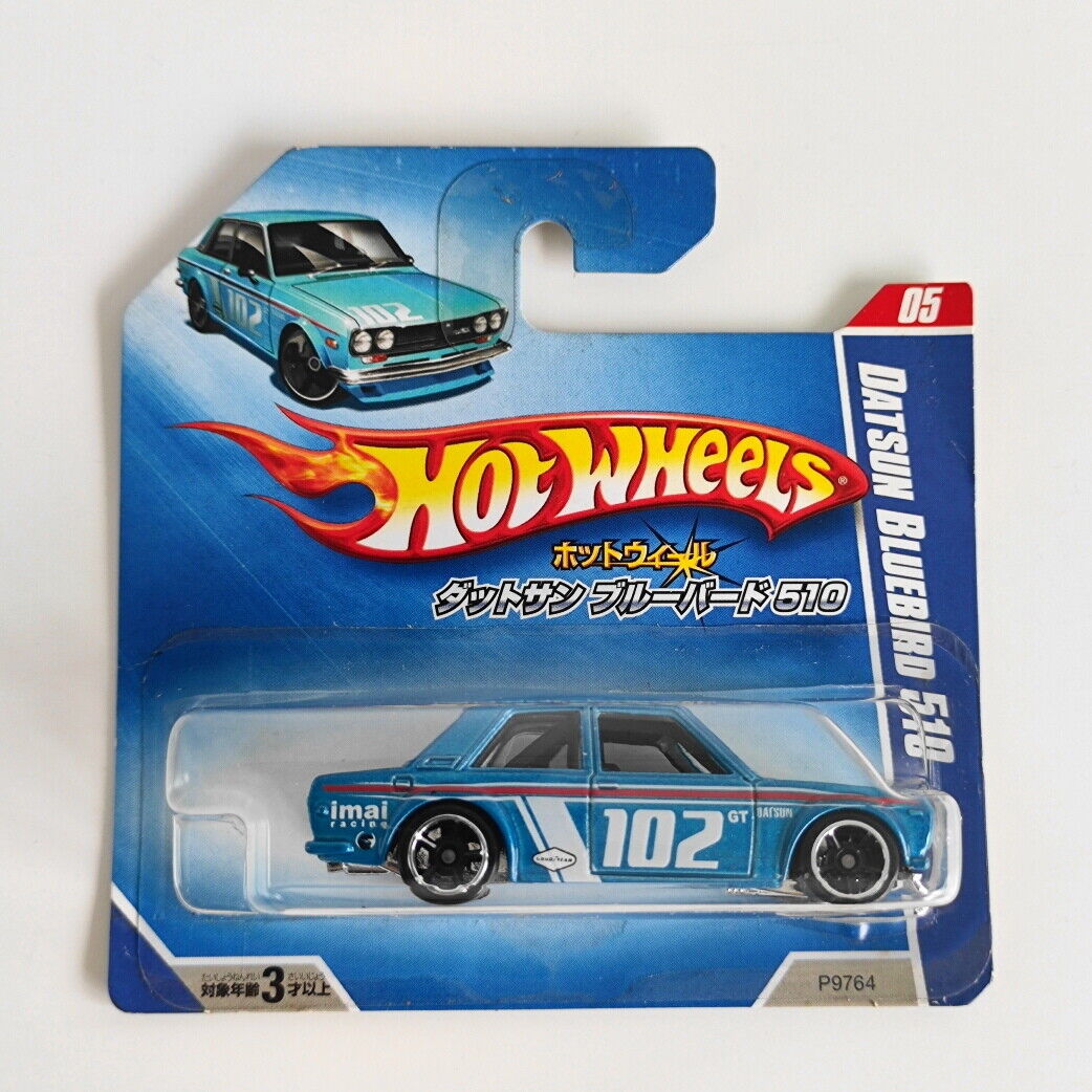 Hot Wheels Datsun Bluebird 510 Japanese card (Short Card)
