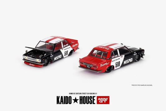 (Preorder) Kaido House x Mini GT 1:64 Datsun Street 510 Racing V1 'Nismo'