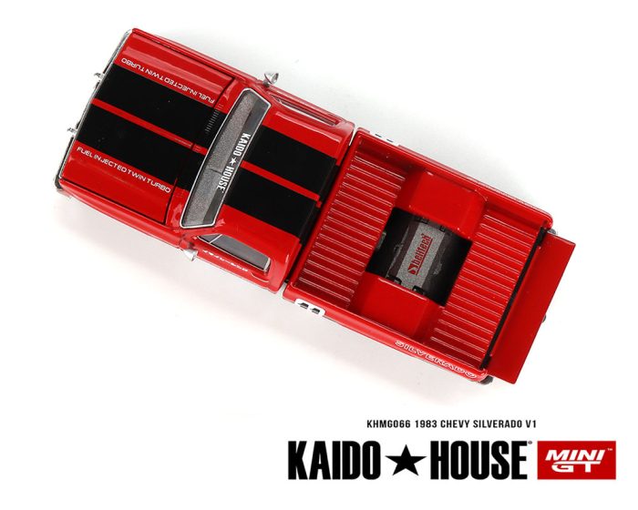 (Preorder) Kaido House x Mini GT 1:64 Chevrolet Silverado 1983 KAIDO V1- Red – Limited Edition