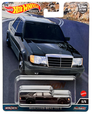 Hot Wheels Premium Mercedes-Benz 500 E Canyon Warriors " Black Chase"