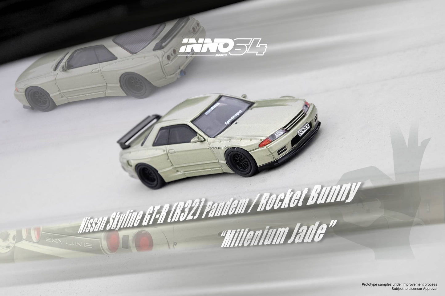 INNO64 1:64 Nissan Skyline GT-R (R32) Pandem/Rocket Bunny Millenium Jade