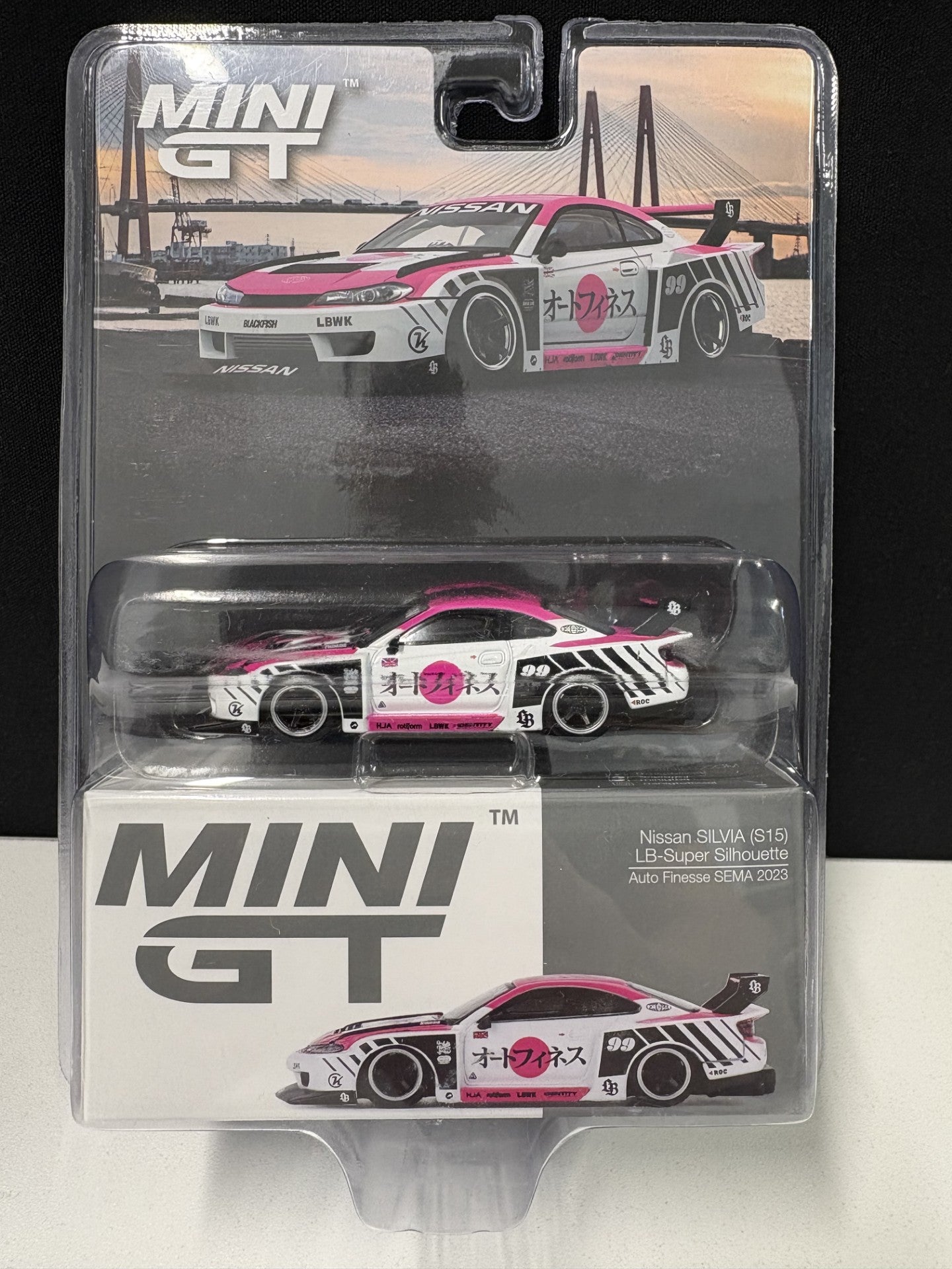 Mini GT Nissan Silvia (S15) LB-Super Silhouette Auto Finesse SEMA 2023