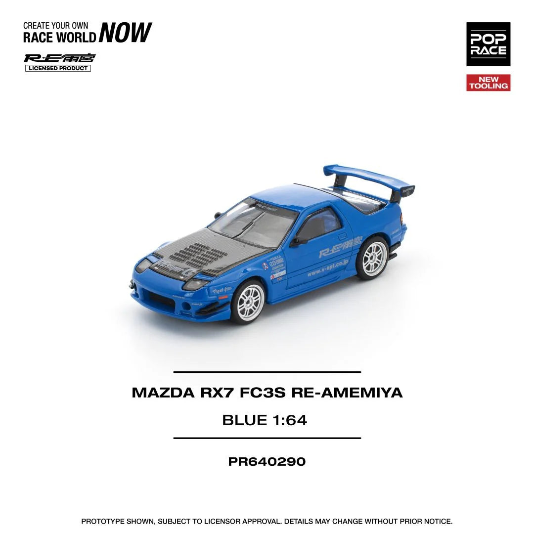 Pop Race 1:64 Mazda RX7 FC3S Re-Amemiya PR64-290