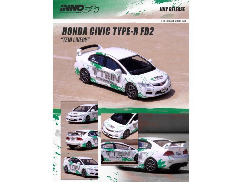 1:64 INNO64 HONDA CIVIC TYPE-R FD2 "TEIN" LIVERY