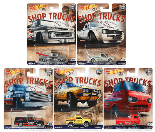 Hot Wheels Car Culture Shop Trucks Set