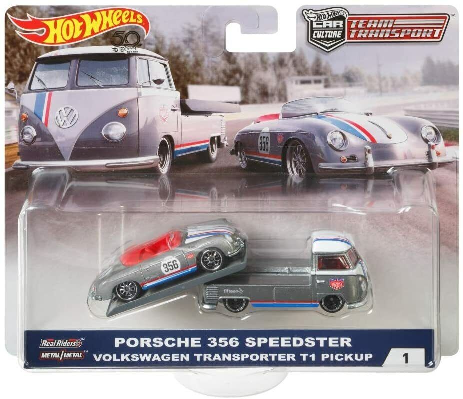 Hot Wheels Team Transport Porsche 356 Speedster Volkswagen Transporter T1 Pickup