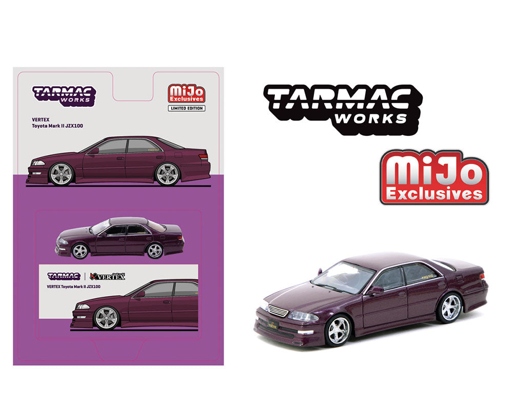 (Preorder) Tarmac Works 1:64 VERTEX Toyota Mark II JZX100 – Purple – Global64 – MiJo Exclusives