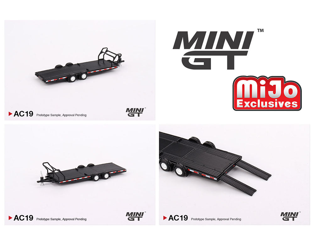 (Preorder) Mini GT 1:64 Car Hauler Trailer Type B Black