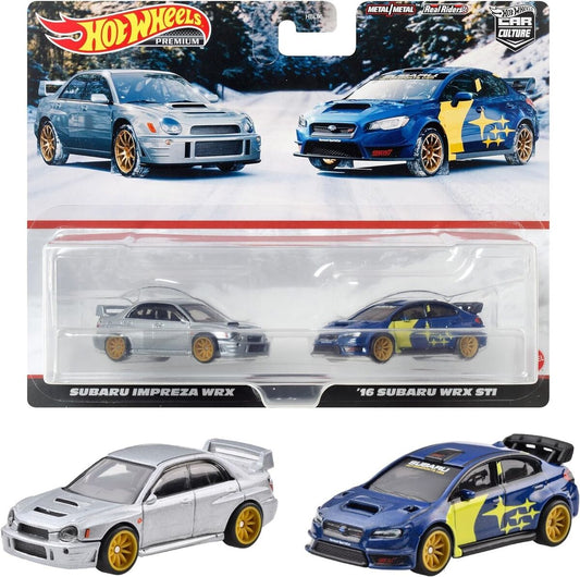 Hot Wheels Car Culture Twin Pack SUBARU IMPREZA WRX / ’16 SUBARU WRX STI