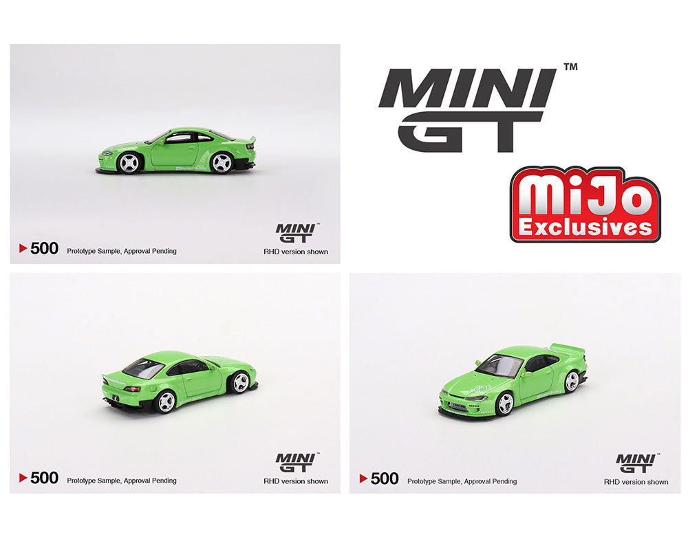 Mini GT 1:64 Nissan Silvia Pandem (S15) (Green) – MiJo Exclusives USA
