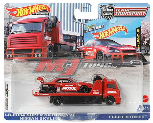 Hot Wheels 1:64 Team Transport 2022 R Case LB Nissan Skyline R34