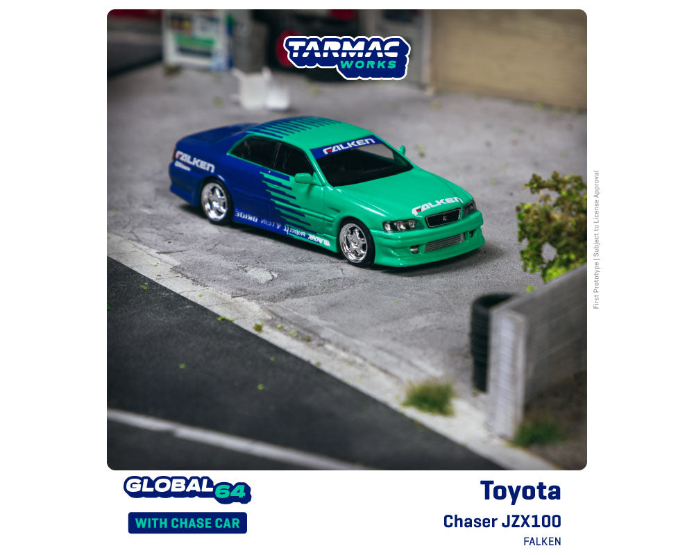 Tarmac Works 1:64 Toyota Chaser JZX100 FALKEN – Global 64