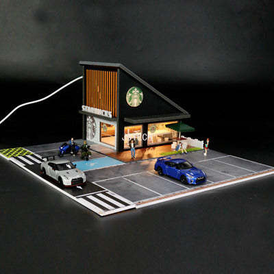 G-Fans Diorama Starbucks (car models and figures NOT included)
