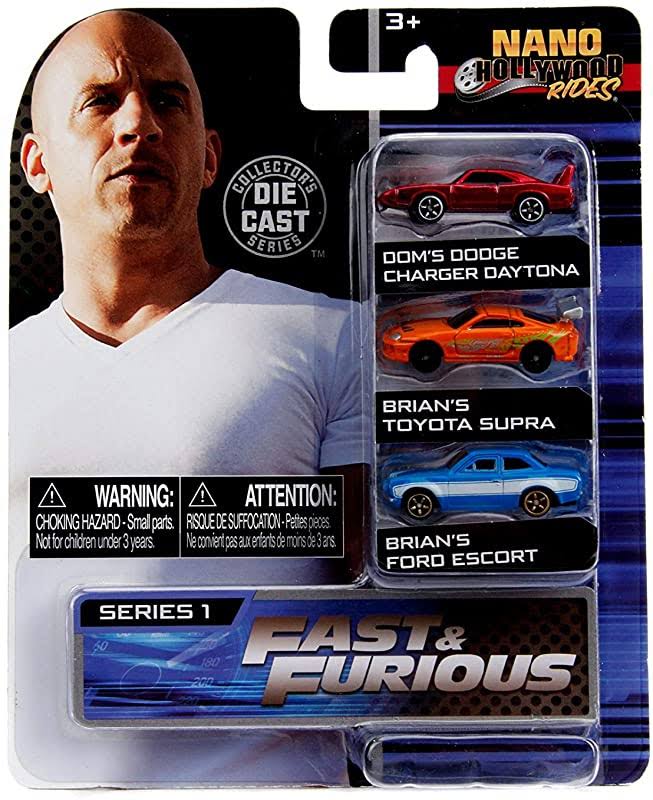 Jada Toys Fast & Furious 4.2cm Nano 3-Pack Die-cast Cars