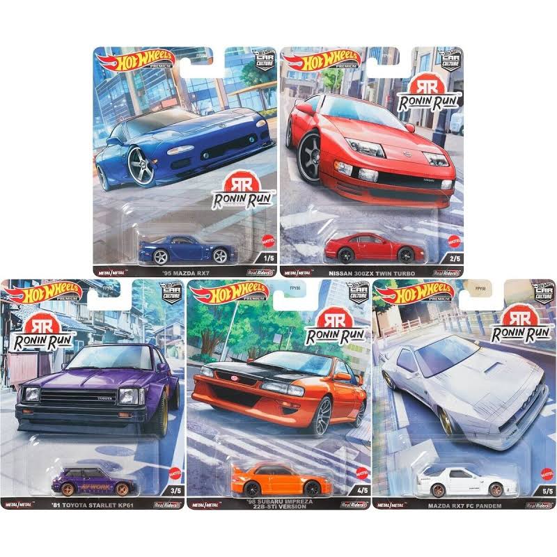 Hot Wheels 1:64 Car Cultures 2022 Q Case Ronin Run Assortment Set