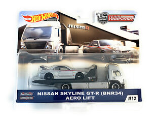 Hot Wheels Team Transport 2019 #12 Nissan Skyline GT-R (BNR34) Aero Lift