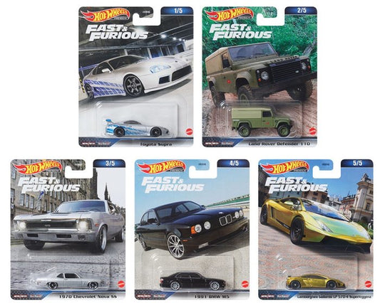 (Preorder) Hot Wheels 1:64 Fast & Furious Premium 2023 D Assortment Set of 5