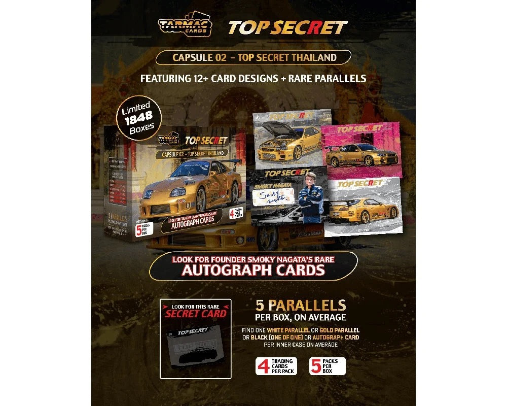 Tarmac Cards - Top Secret Capsule Thailand Special Edition Collectible Trading Cards Capsule 02 – Limited Edition