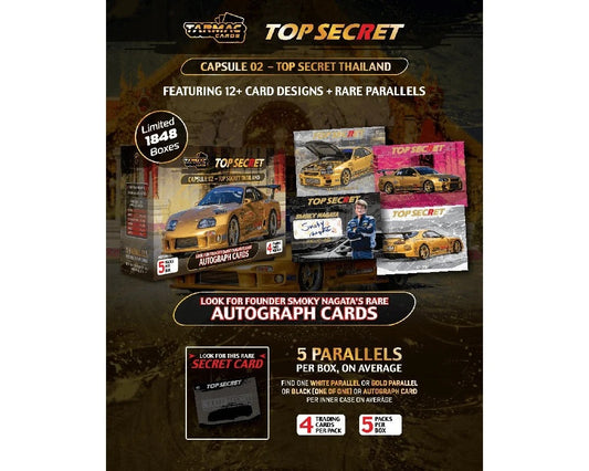 Tarmac Cards - Top Secret Capsule Thailand Special Edition Collectible Trading Cards Capsule 02 – Limited Edition