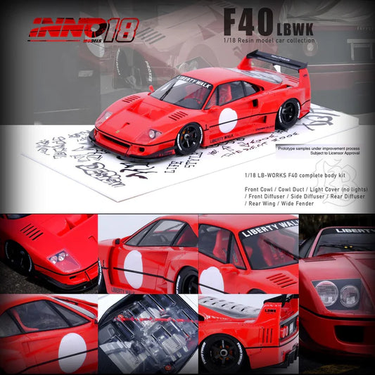 INNO 1:18 Resin LBWK (F40) Red