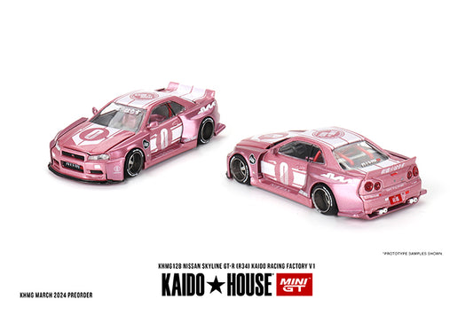 (Preorder) Kaido House x Mini GT 1:64 Nissan Skyline GT-R (R34) KAIDO RACING FACTORY V1