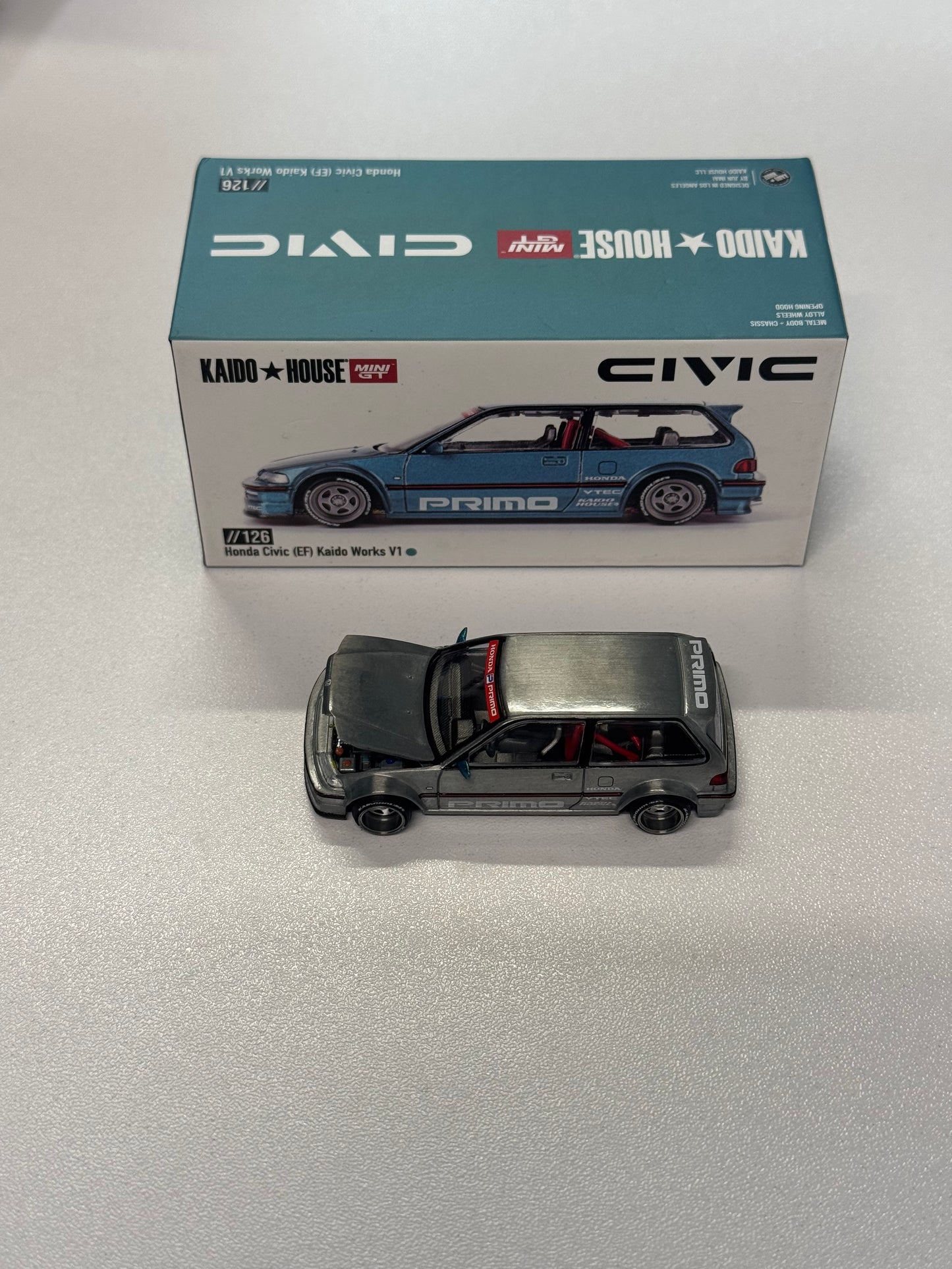 Kaido House x Mini GT 1:64 Honda Civic (EF) Kaido Works V1 126 Chase