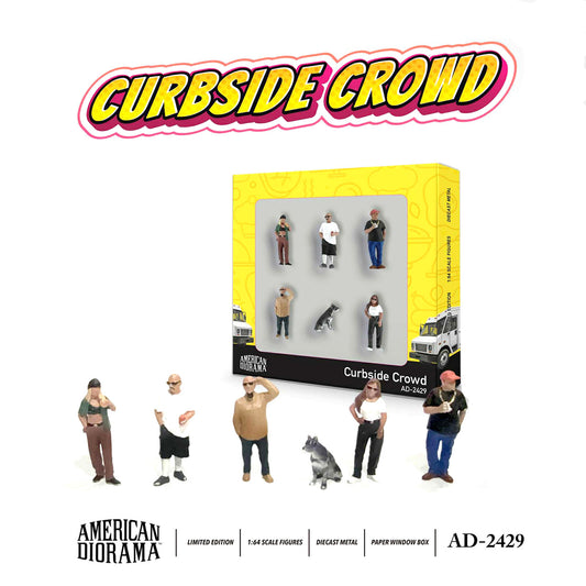 1:64 American Diorama Curbside Crowd Figure Set
