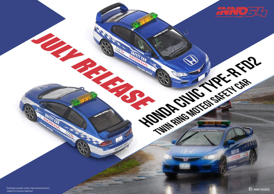1:64 INNO64  Honda Civic Type-R Twin Ring Motegi Safety Car 2014